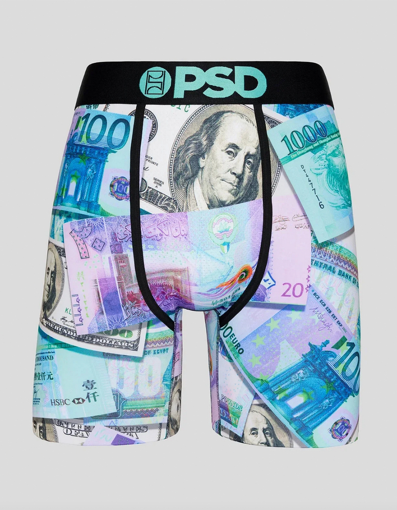 PSD World Currency Mens Boxer Briefs image number 1
