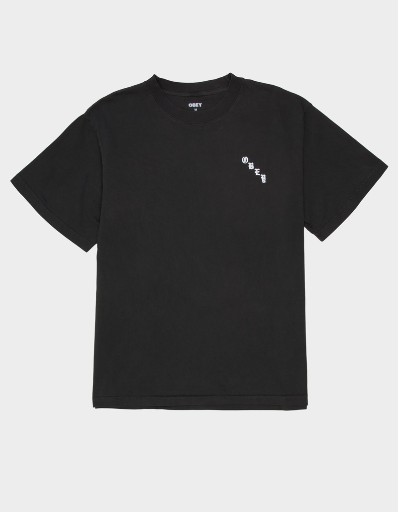 OBEY Spider Rose Mens Heavyweight Boxy Tee image number 2