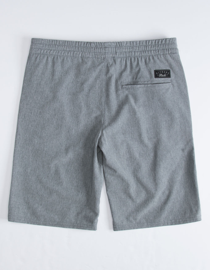 NITROUS BLACK On Top Heather Gray Boys Jogger Shorts image number 1