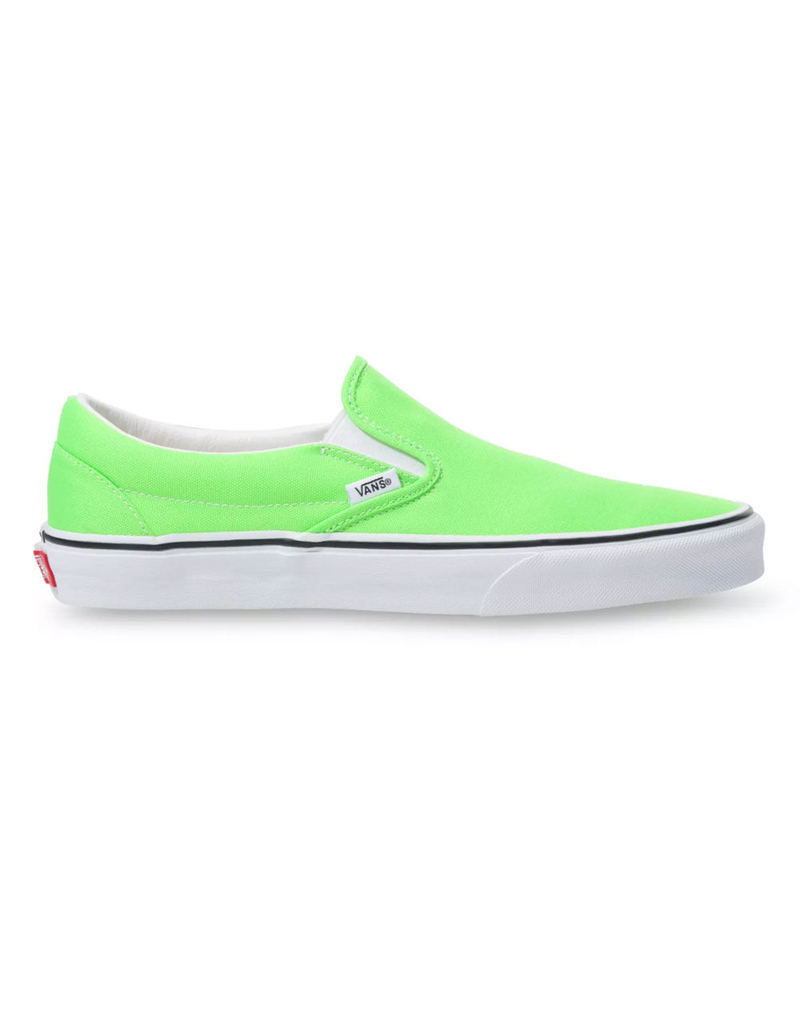 VANS Neon Slip-On Womens Green Gecko Shoes image number 3