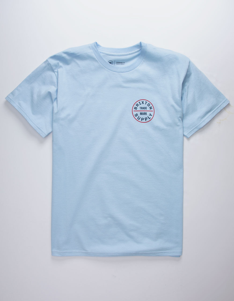 BRIXTON Oath Light Blue Mens T-Shirt image number 1