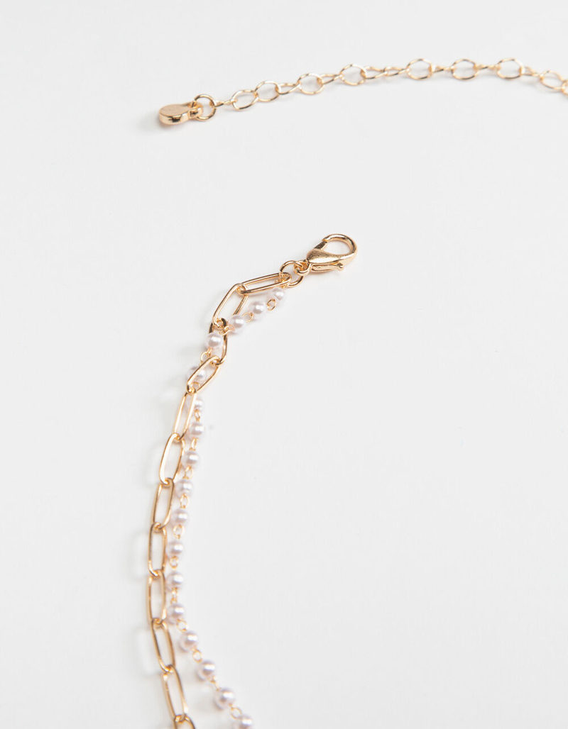 FULL TILT Pearl Flower Layered Necklace image number 2