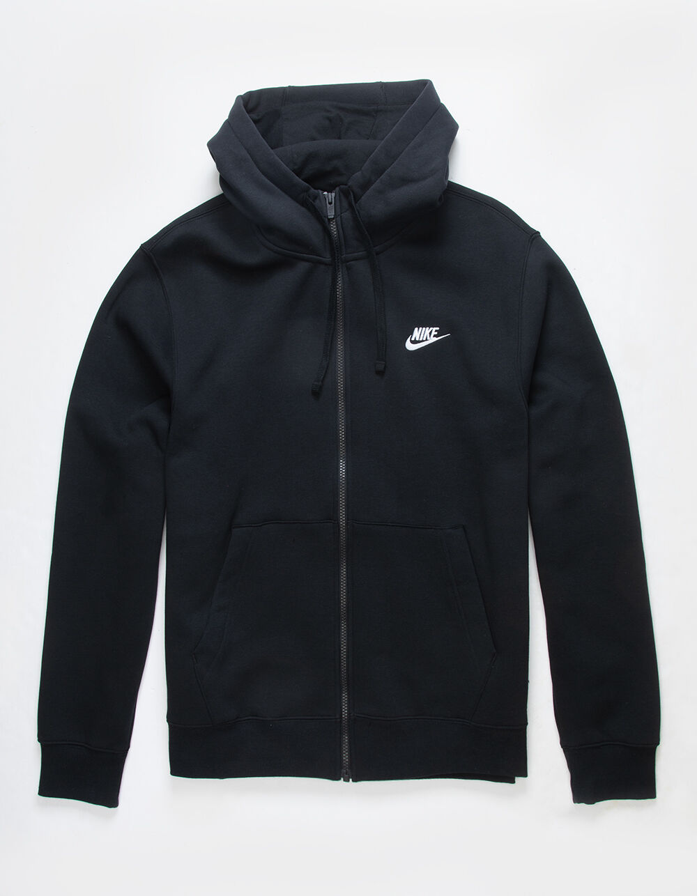 nike black hoodie mens zip up