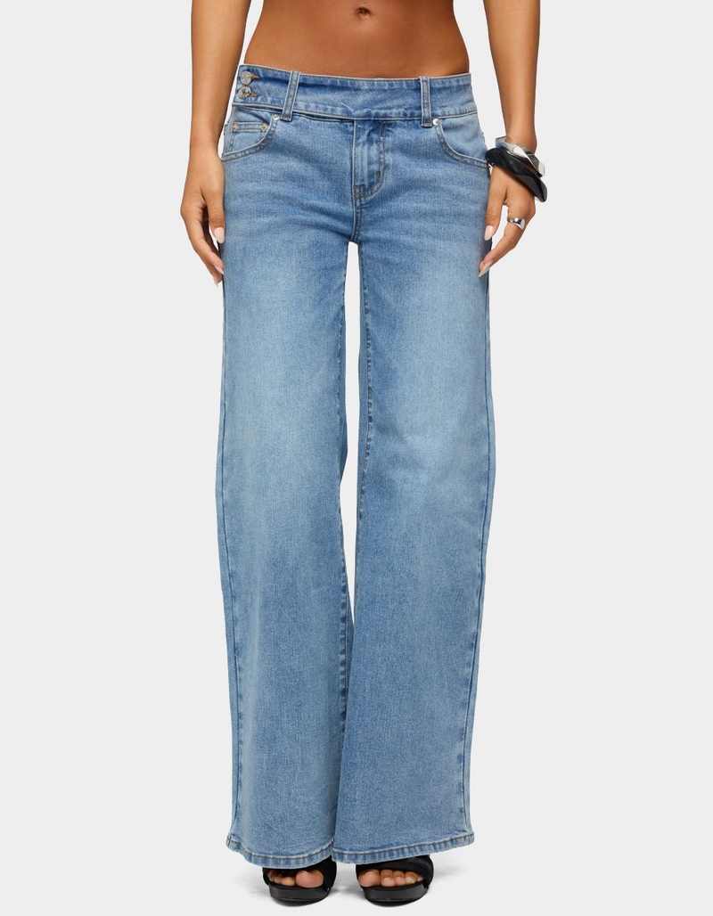 EDIKTED Dale Low Rise Straight Leg Stretchy Jeans image number 0
