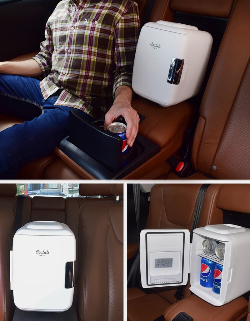 COOLULI Classic 4 Liter Small Pink Mini Fridge image number 7