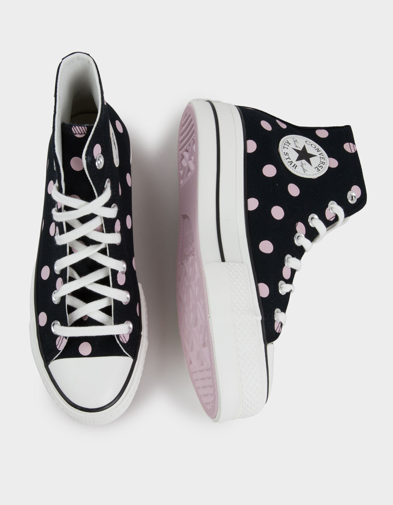CONVERSE Chuck Taylor All Star Lift Womens Platform Polka Dot Shoes image number 4