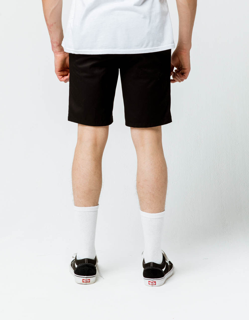 BLUE CROWN Slim Black Mens Chino Shorts image number 4