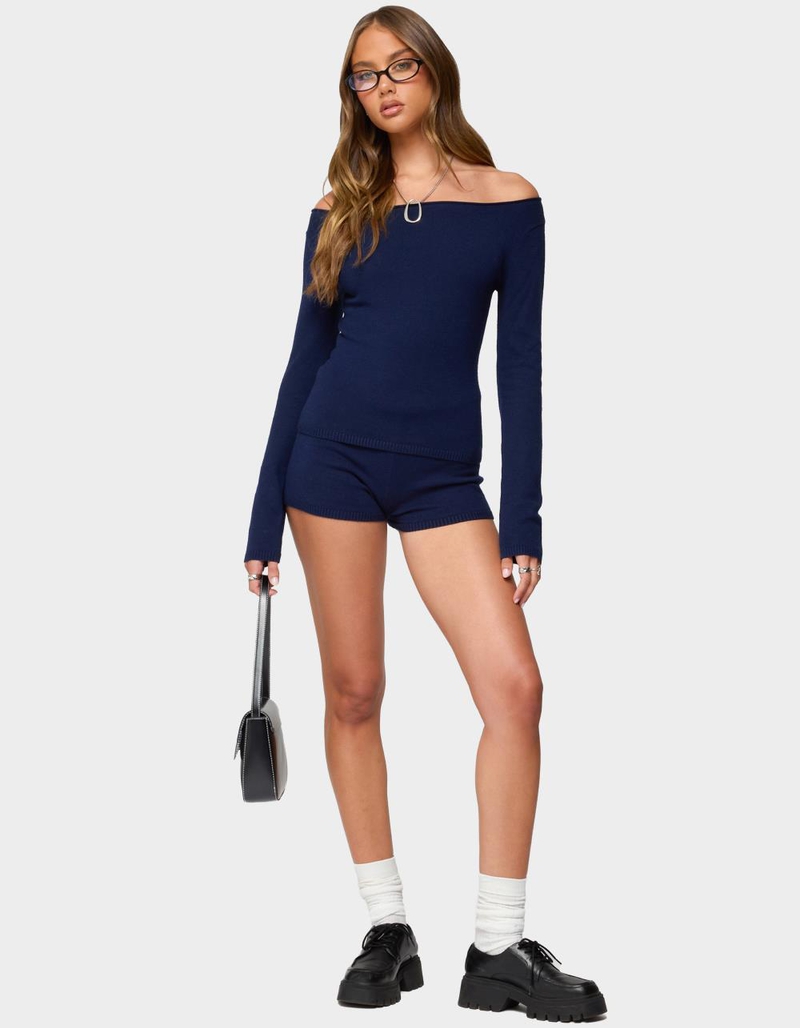 EDIKTED Arianna Knit Shorts image number 4