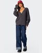 EDIKTED Francine Oversized V-Neck Cardigan image number 5