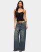 EDIKTED Elia No Waistband Low Rise Baggy Jeans image number 4