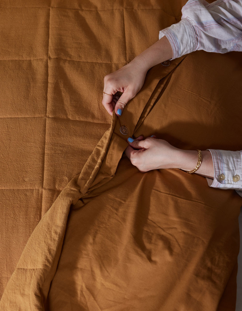 Washed Quilted Queen Duvet Set image number 3