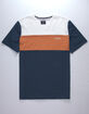 HURLEY Dri-FIT Blocked Navy & White Mens T-Shirt image number 1