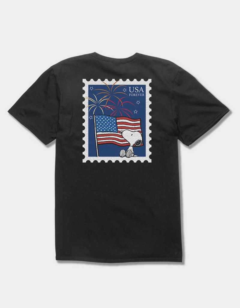 PEANUTS USA Snoopy Stamp Unisex Tee image number 1