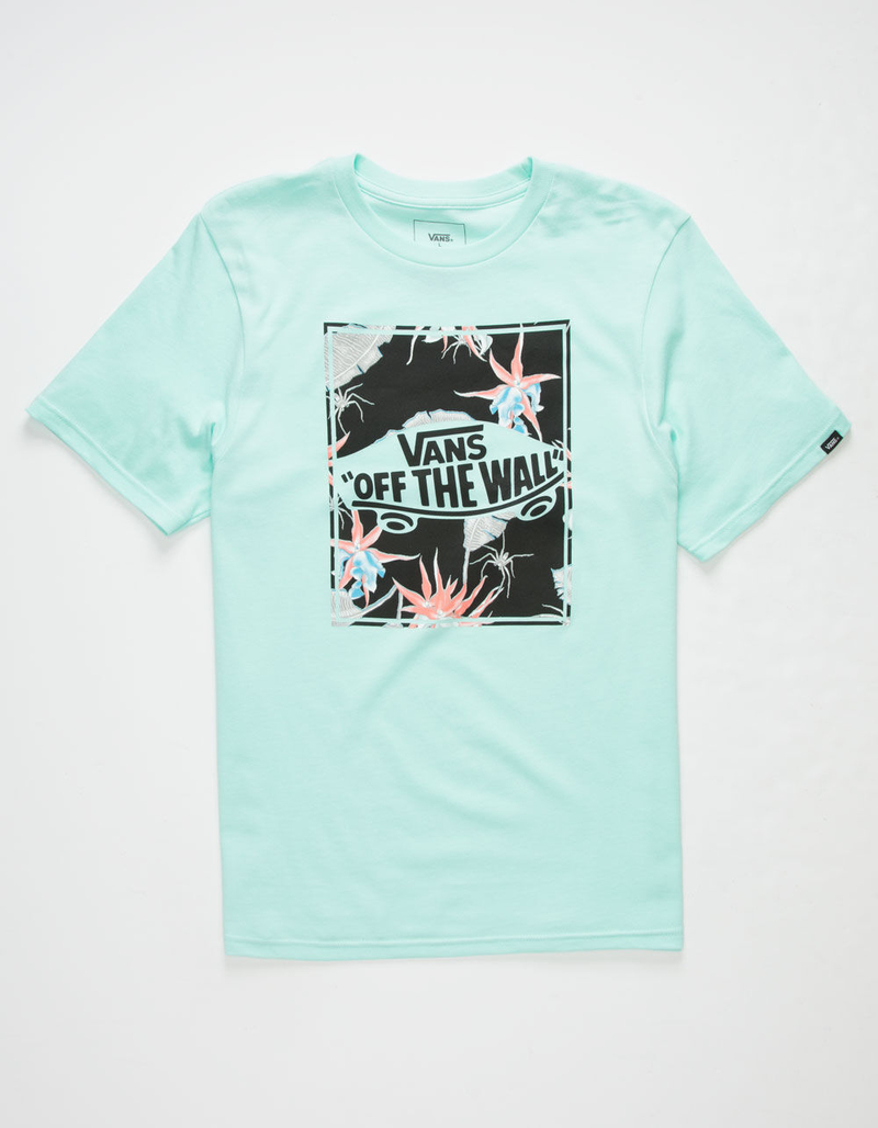 VANS Shell Box Floral Mint Boys T-Shirt image number 0