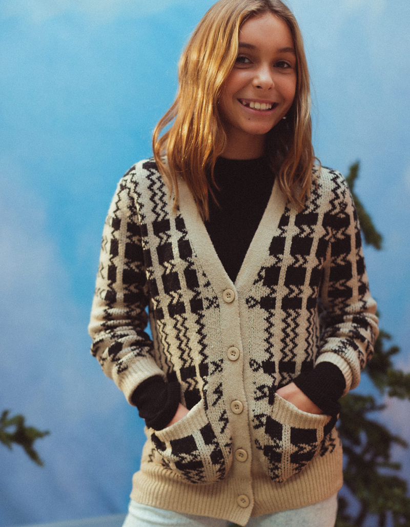 RSQ Girls Plaid Oversized Cardigan image number 0