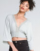 WEST OF MELROSE Saved By The Bell Sleeve Crochet Womens Top image number 3