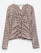 FULL TILT Gingham Girls Button Front Cardigan image number 1