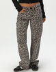 BDG Urban Outfitters Kayla Low Rider Womens Low Rise Leopard Print Baggy Jeans image number 2
