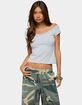 EDIKTED Calie Off Shoulder V-Neck Top image number 1