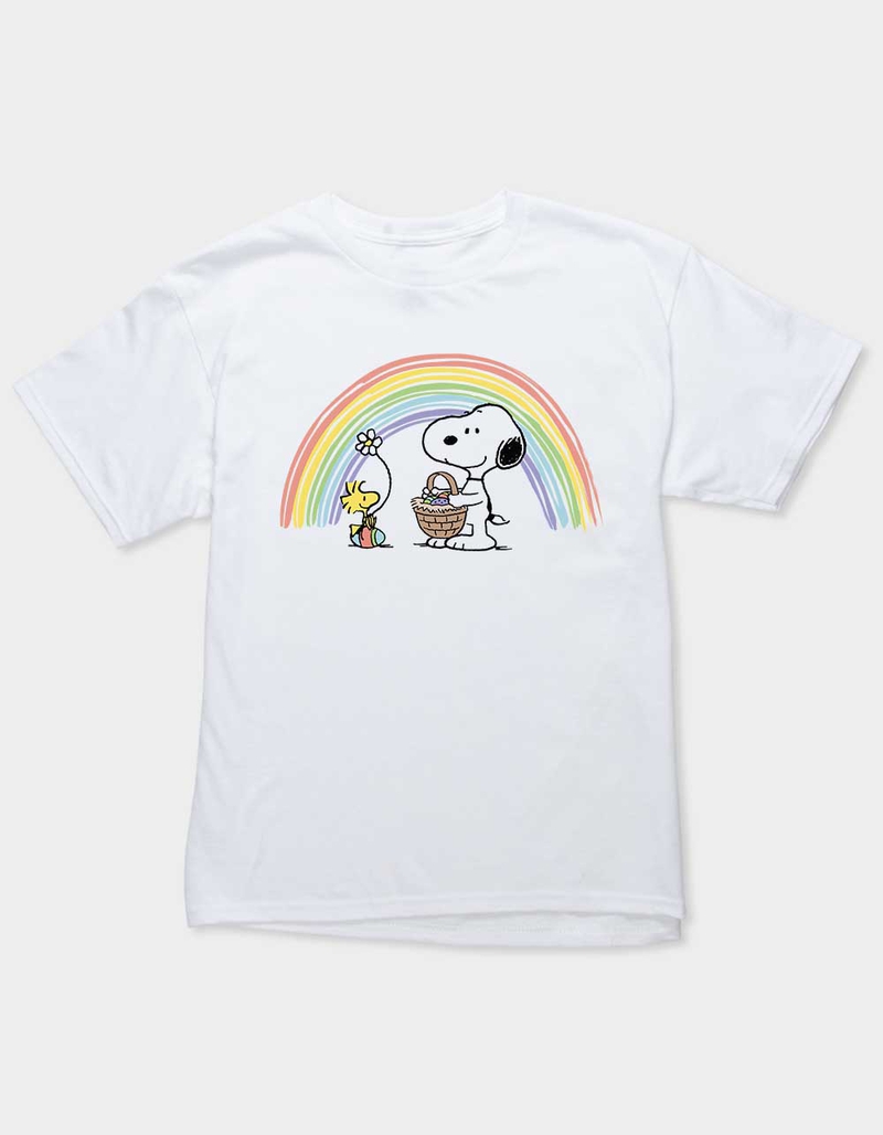 PEANUTS Rainbow Snoopy Basket Unisex Kids Tee image number 0