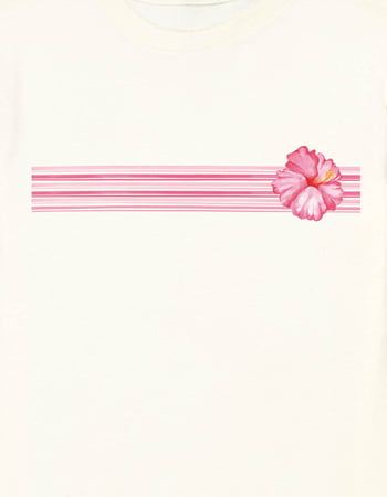 HIBISCUS Stripes Unisex Kids Tee Alternative Image