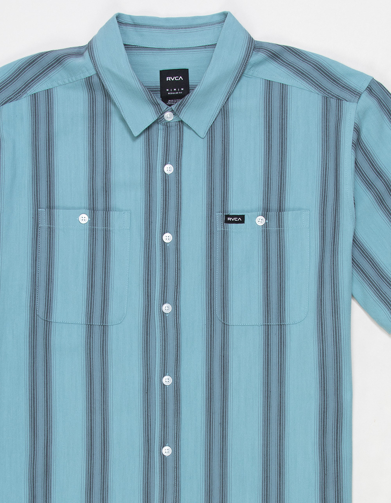 RVCA Sands Mens Stripe Button Up Shirt image number 1