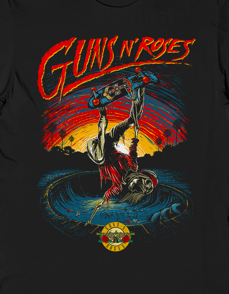 GUNS N' ROSES Skate Skeleton Unisex Tee image number 1