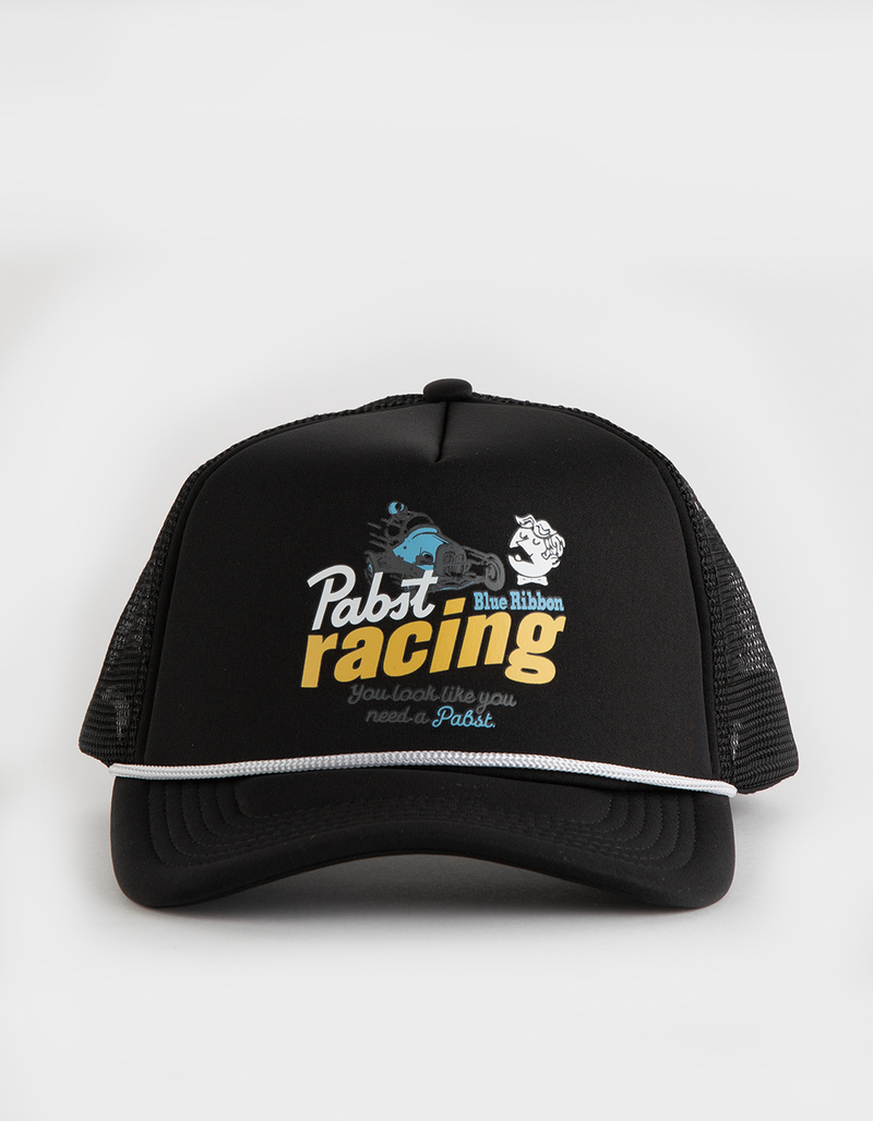 PABST BLUE RIBBON Racing Mens Trucker Hat image number 1