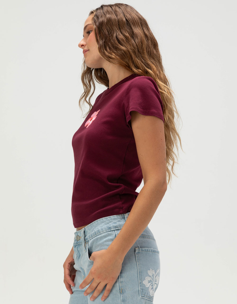 FULL TILT Hibiscus Womens Baby Tee image number 2