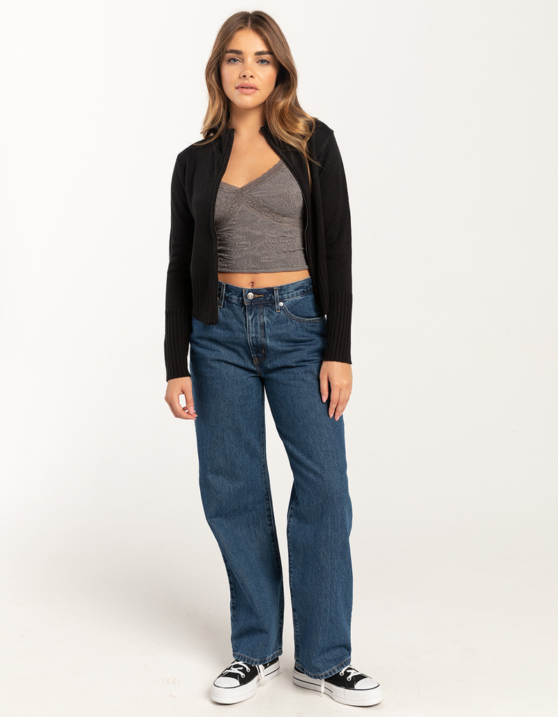 POOF Zip Front Womens Sweater image number 1