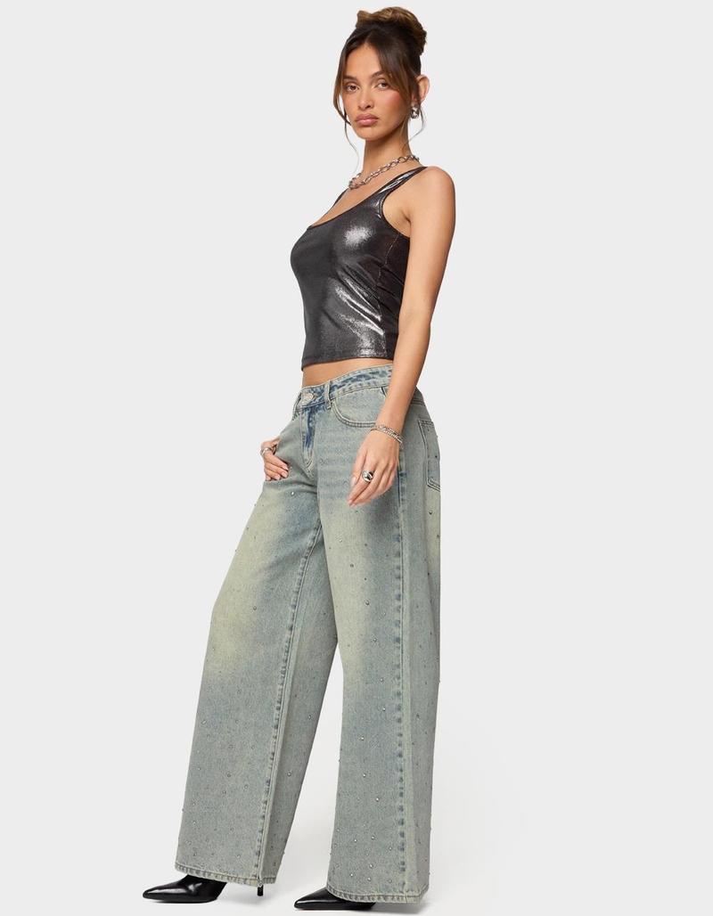EDIKTED Laidie Metallic Tank Top image number 3