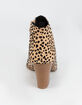 QUPID Chop Out Leopard Womens Booties image number 4