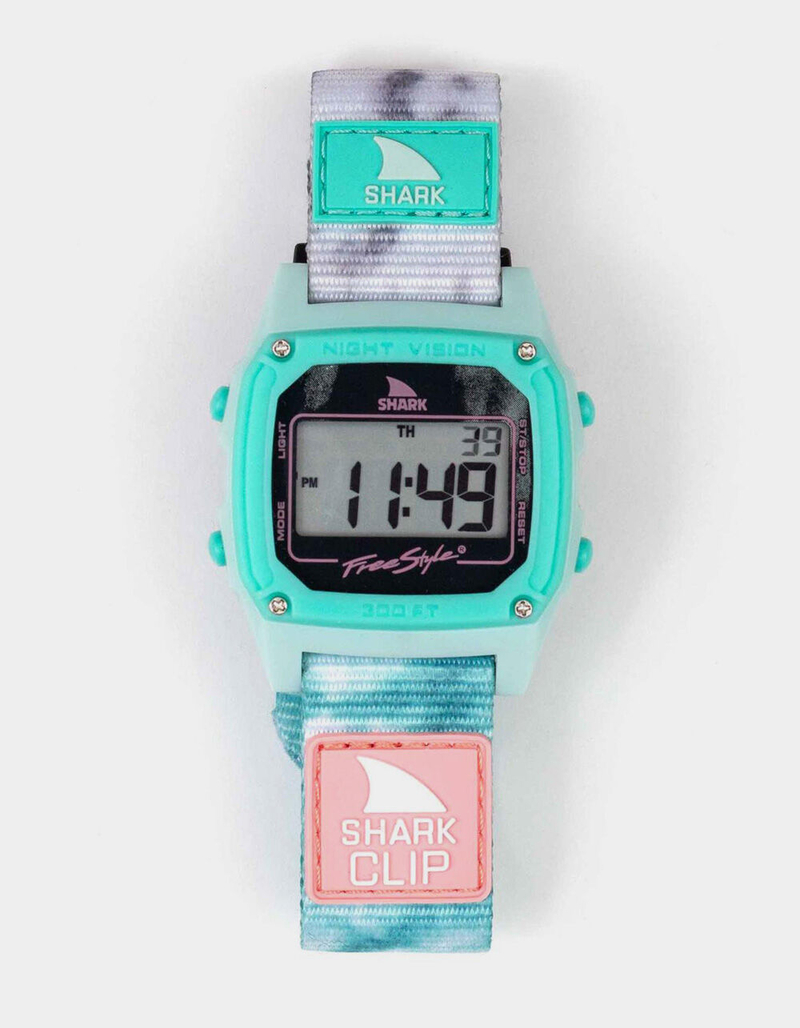 FREESTYLE Shark Classic Clip Tie Dye Aqua Cloud Watch image number 1