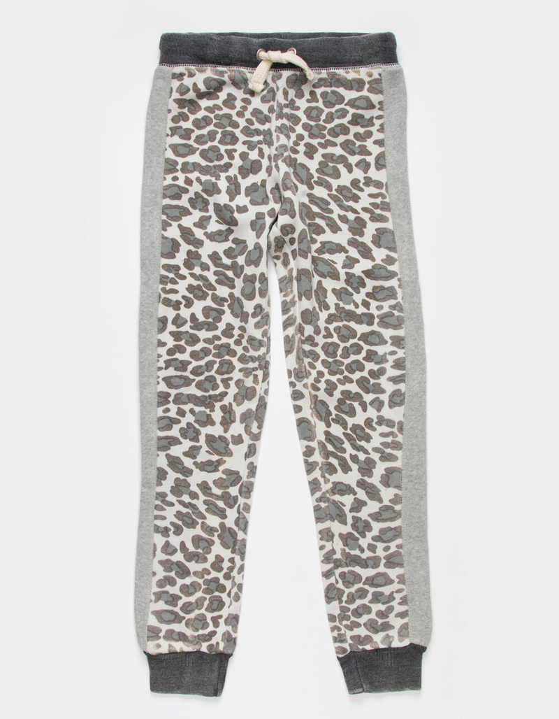 VINTAGE HAVANA Leopard Girls Fleece Jogger Pants image number 0
