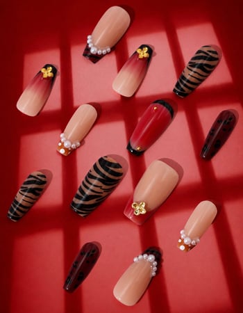 NEVER HAVE I EVER x Katseye Animal Press-On Nails Primary Image