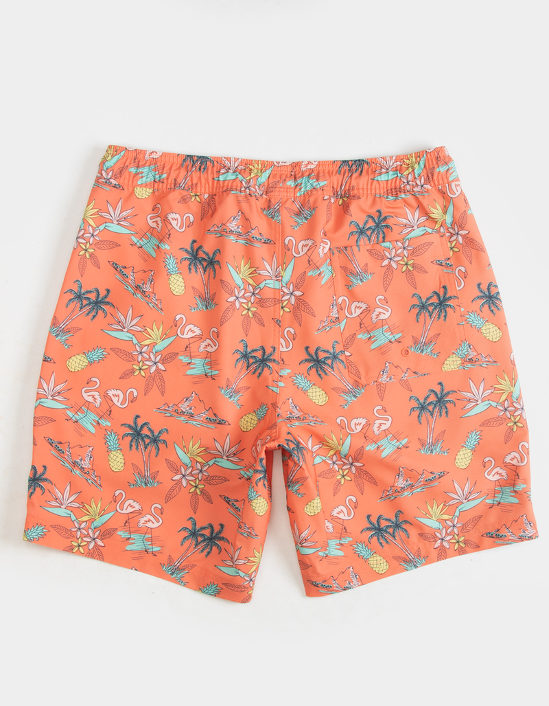 BLUE CROWN Tropic Tourist Mens 7" Swim Shorts image number 2