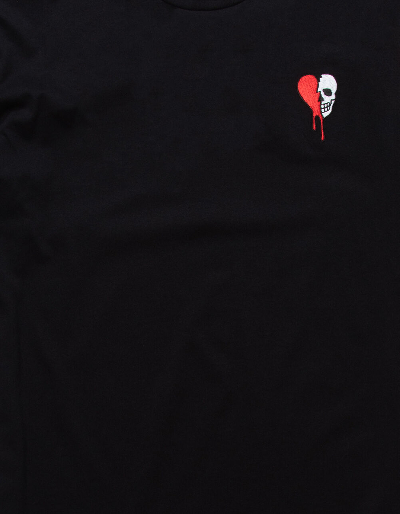 RIOT SOCIETY Heart Skull Drip Mens Tee image number 1