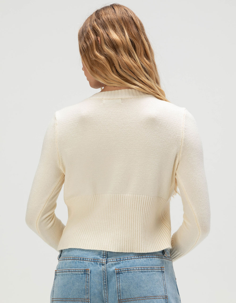 RSQ Womens High Rib Boyfriend Cardigan image number 3