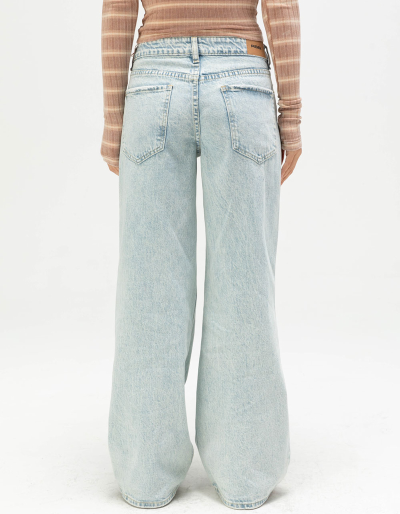 RSQ Womens Low Rise Baggy Jeans - LIGHT WASH