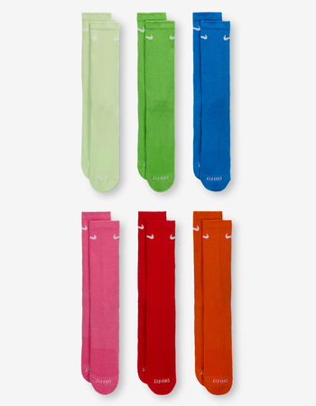 NIKE Everyday Plus 6 Pack Cushioned Crew Socks Primary Image