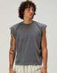 RSQ Mens Washed Crop Muscle Tee image number 1