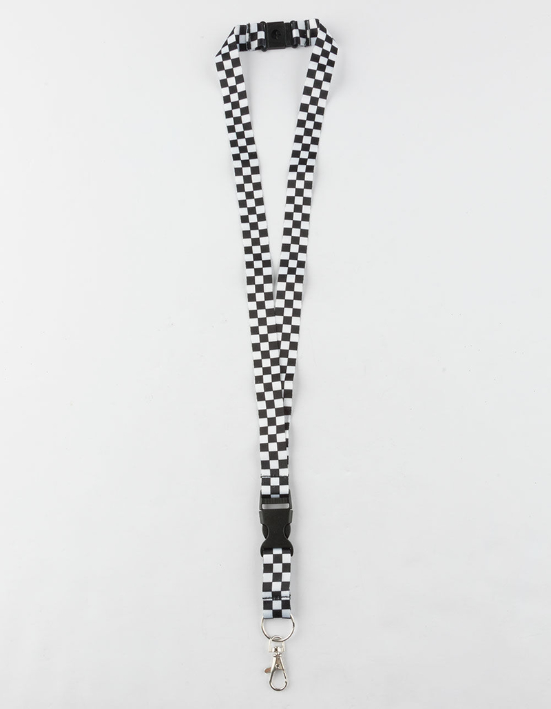 Black Checkered Lanyard image number 0