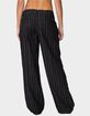 EDIKTED Lace Trim Striped Low Rise Jeans image number 5