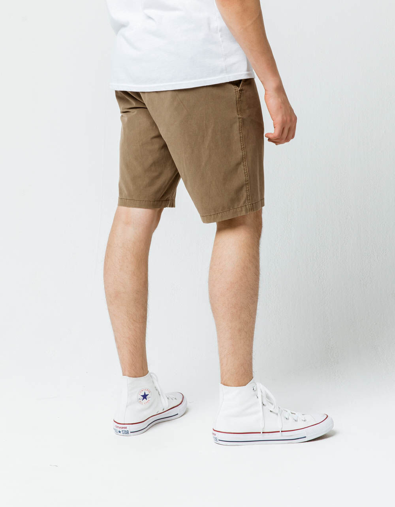 VALOR Pigment Dyed Dark Khaki Mens Hybrid Shorts image number 4