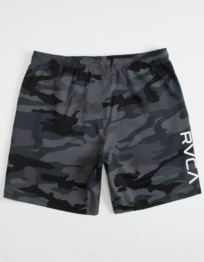 RVCA Trainer Mens Camo Black Sport Shorts image number 4