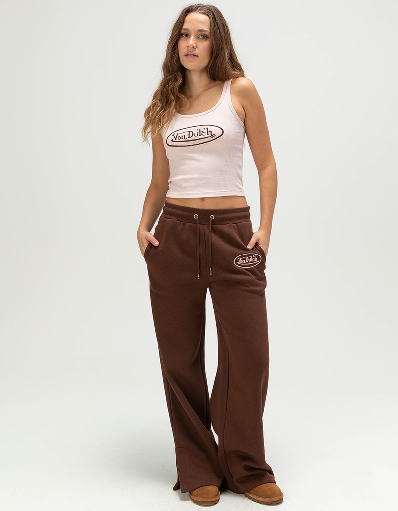 VON DUTCH Womens Wide Leg Sweatpants image number 4