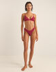 RHYTHM Isla Rib Holiday Womens Cheeky Bikini Bottoms image number 4