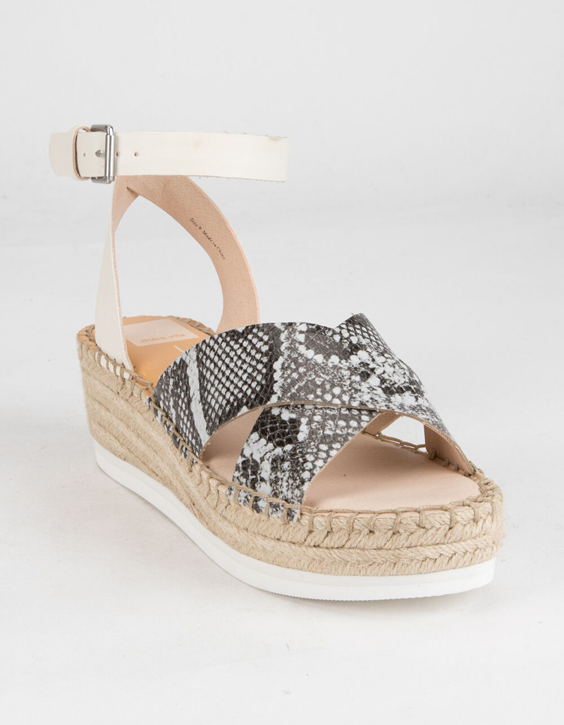 DOLCE VITA Snake Print Crisscross Womens Platform Sandals image number 0