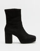 SODA Faux Suede Womens Ankle Booties image number 2