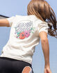SANTA CRUZ Floral Dot Girls Oatmeal Tee image number 1